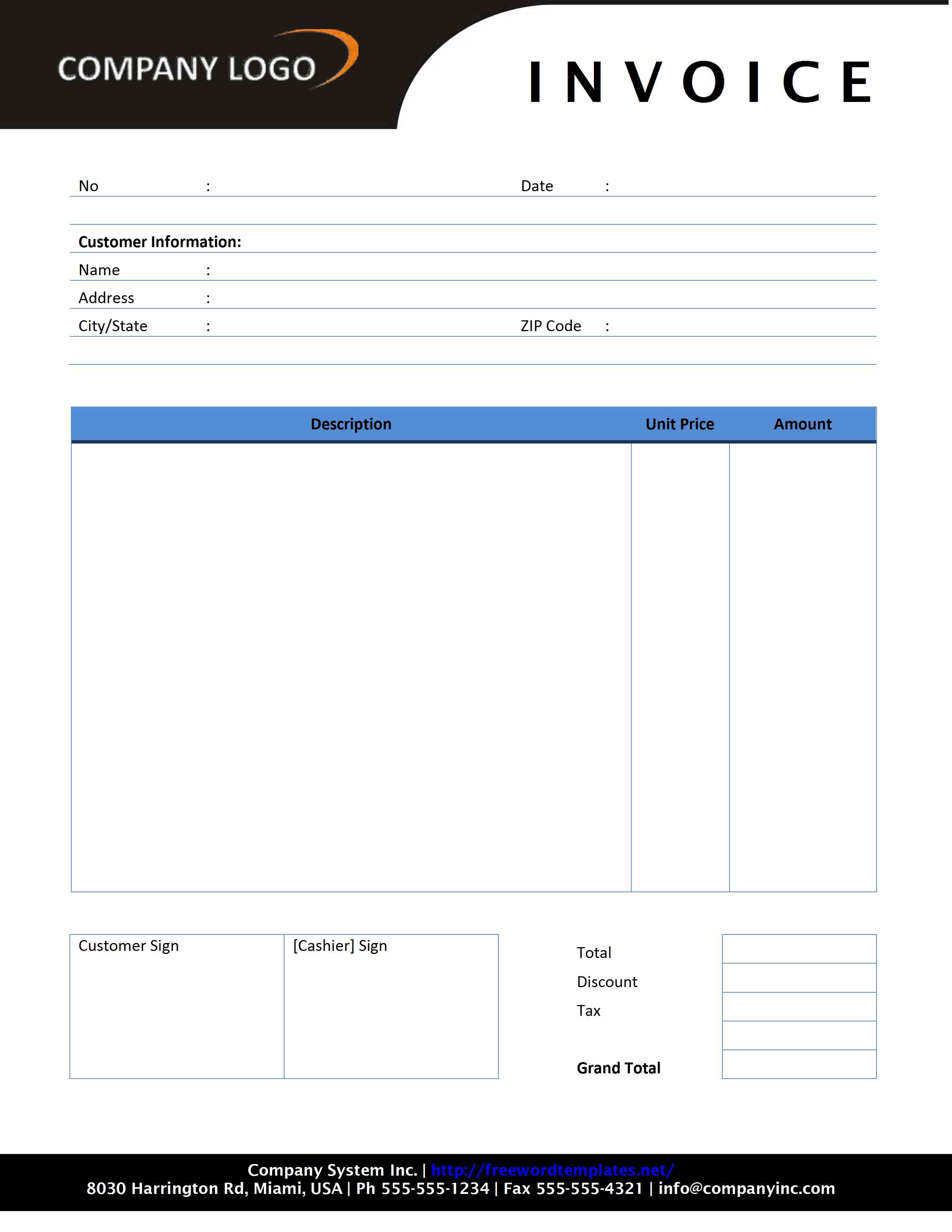 word free download – Kebut Pertaining To Invoice Template Word 2010