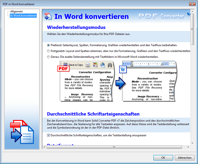 Konvertieren von PDF in Word Kebut